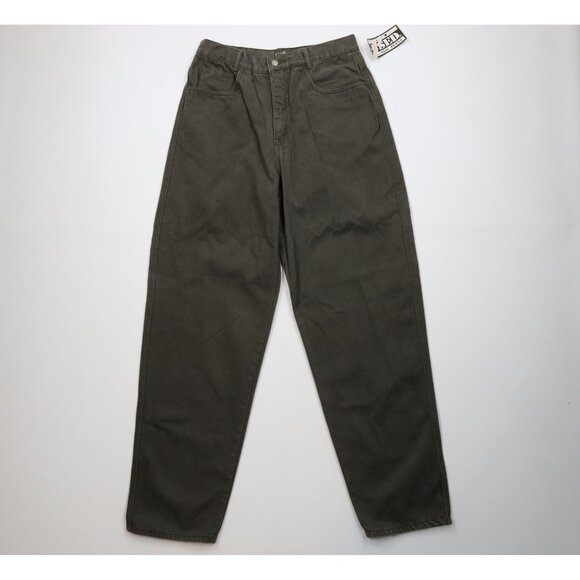 Deadstock Vintage 90s Streetwear Mens 33x34 Baggy Relaxed Skateboard Jeans Green - Picture 1 of 12